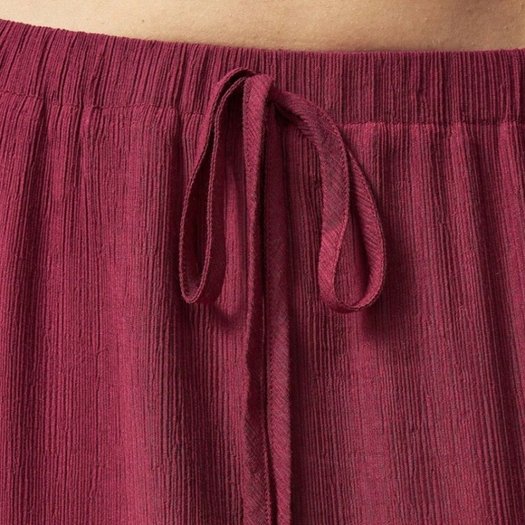 Plus Solid Stretchy Drawstring Waist Ruffle Hem Maxi Skirt - Picture 3 of 7